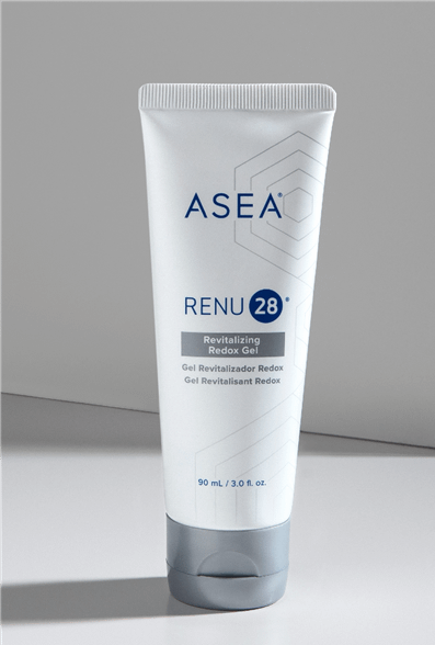 ASEA Renu28 Redox Gel contains active redox signaling molecules. Apply topically for full-body cellular renewal.